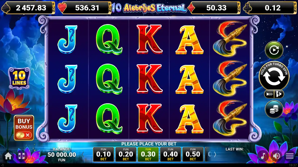 Écran du jeu de base de 10 Alebrijes Eternal