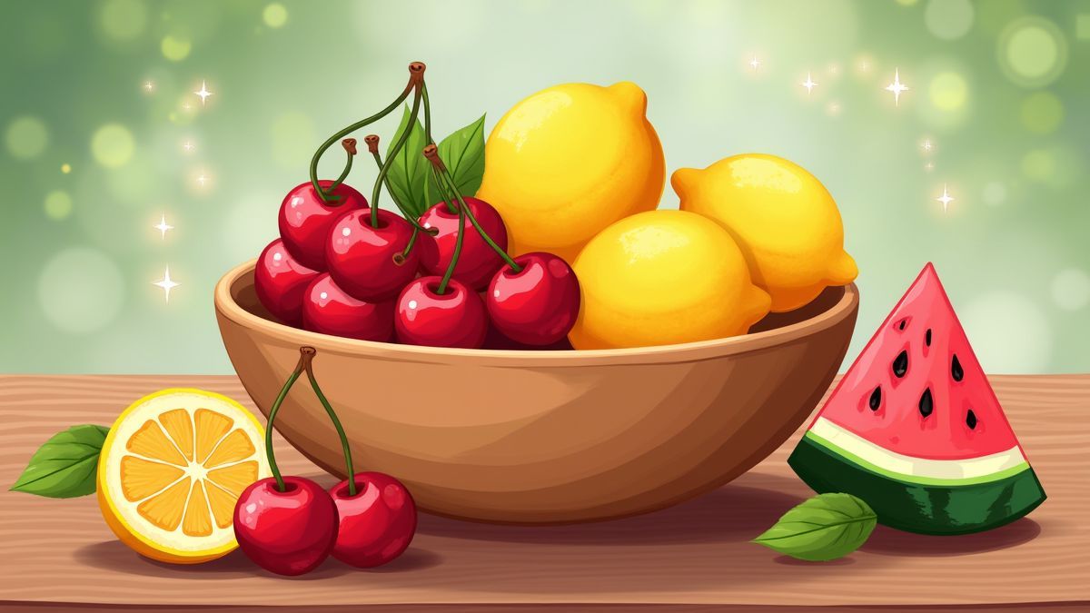 Una vibrante selección de frutas en un cuenco.