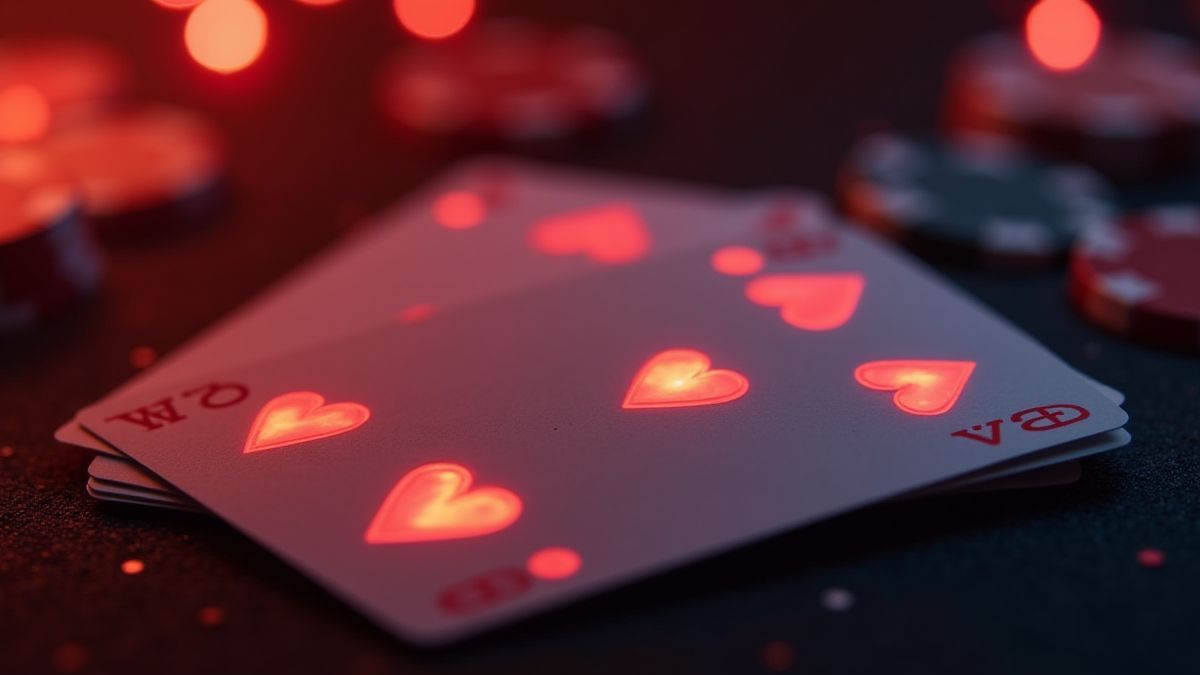 Pokerkaarten die de tweeën als jokers benadrukken in een casino.