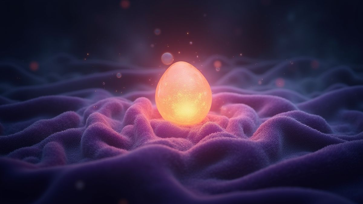 Leuchtende Perle umgeben von mystischer Energie.