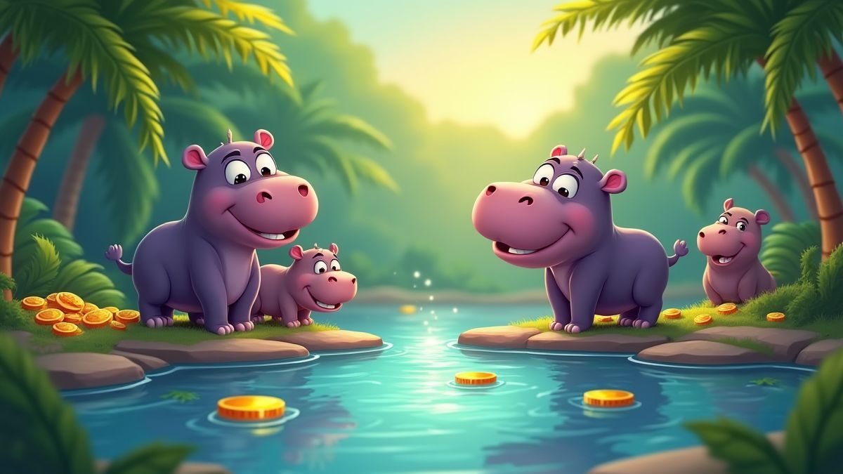 3 Lucky Hippos Lock and Win Slot