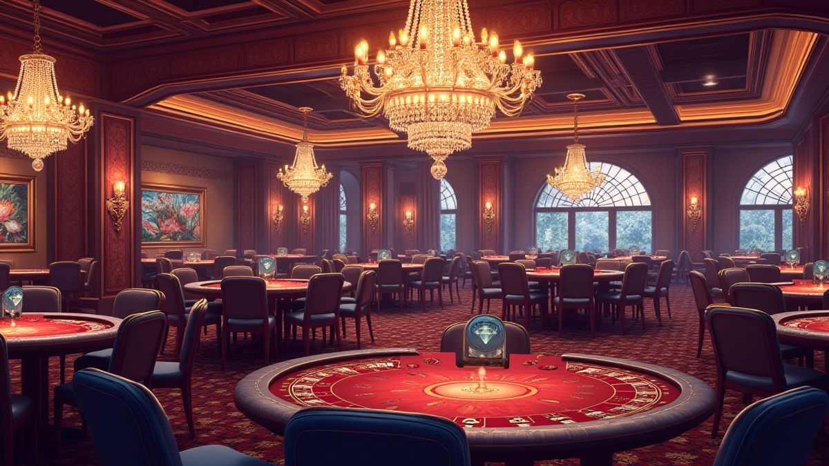 Luxuriöses Casino mit Diamantdekoration