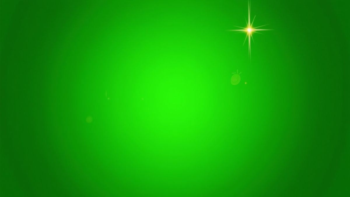 Bright green background with golden crowns and fruits.