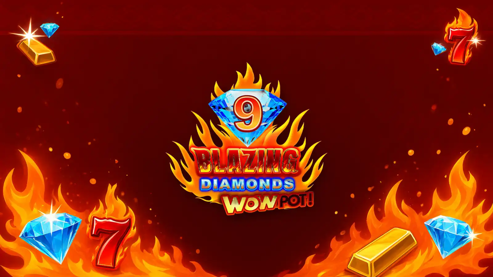9 Blazing Diamonds WowPot Slot