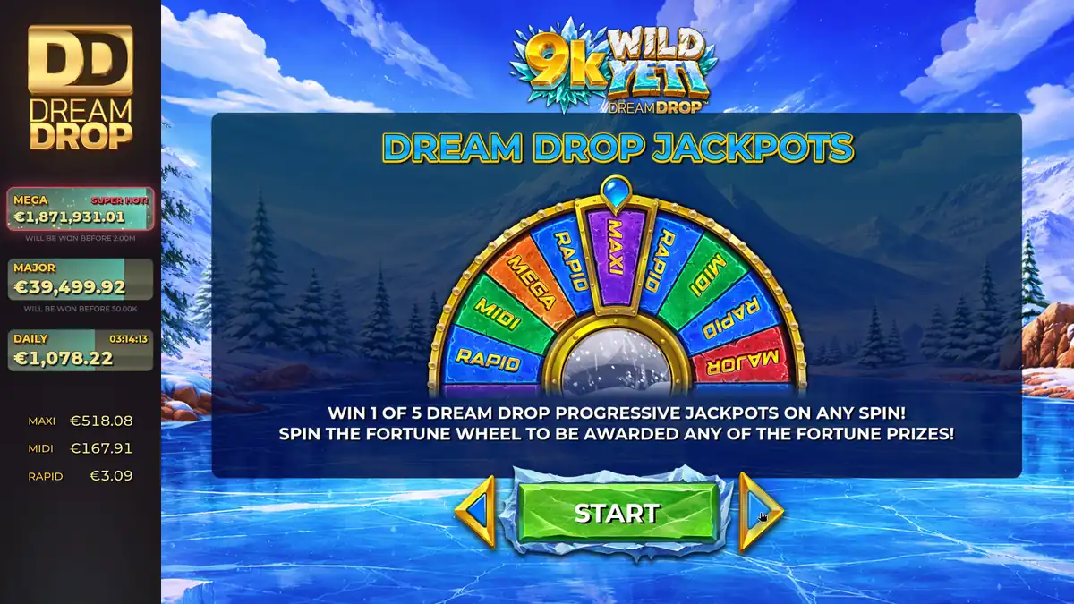 Écran d’introduction 2 de 9K Wild Yeti Dream Drop