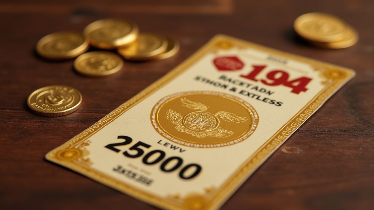 Een kraslot met gouden munten en een winnend bedrag.