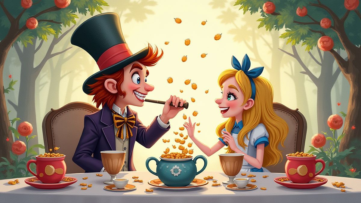 Fiesta de tée magique avec Alicia et le Sombrerero Loco.