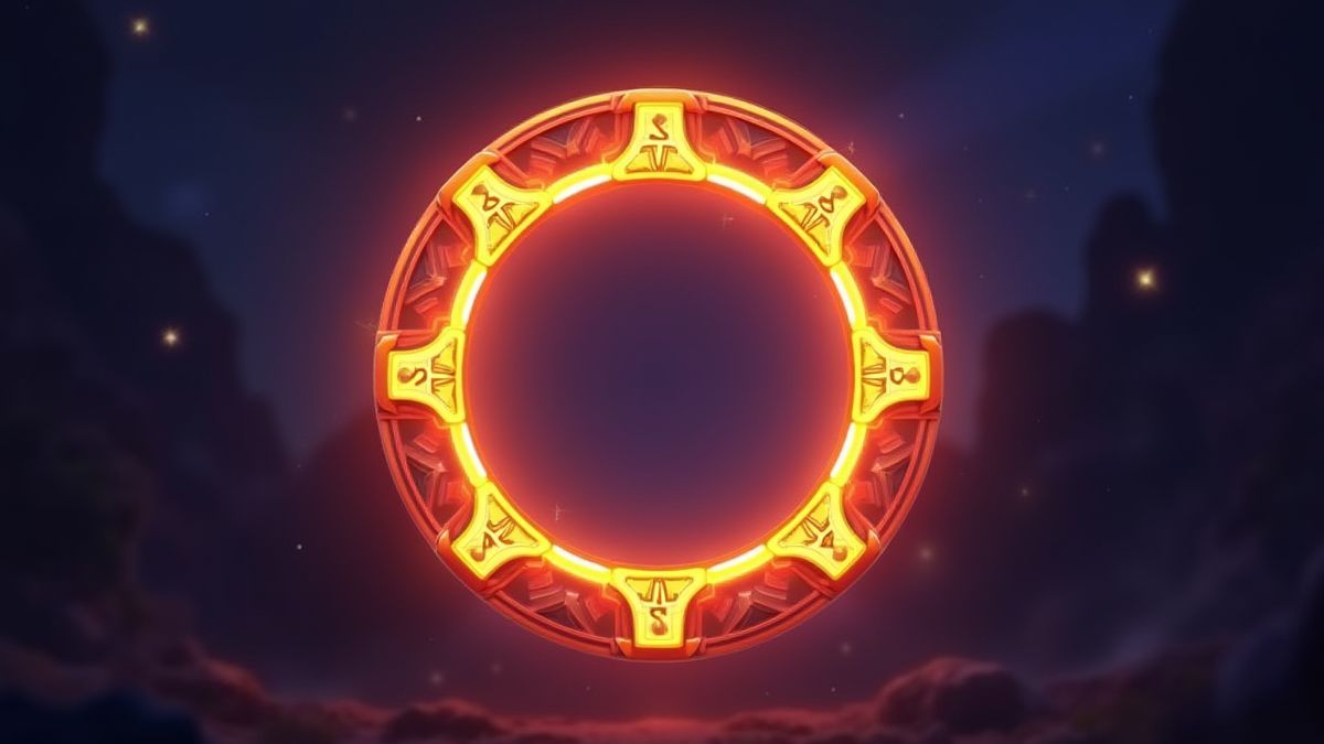 Glowing magical circle representing free spins activation.