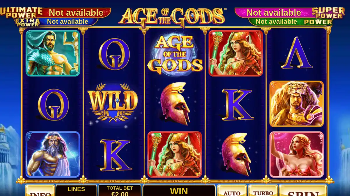 Age of the Gods base game screen