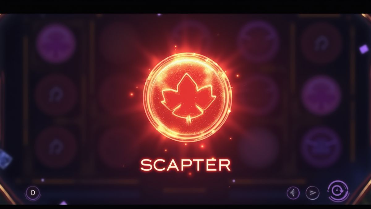 Glanzend Scatter-symbool in een futuristische slotmachine-interface.