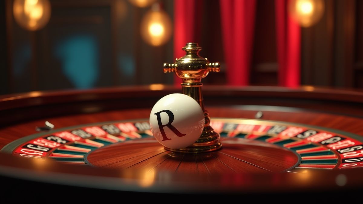 The ball landing on a roulette wheel in an elegant environment.