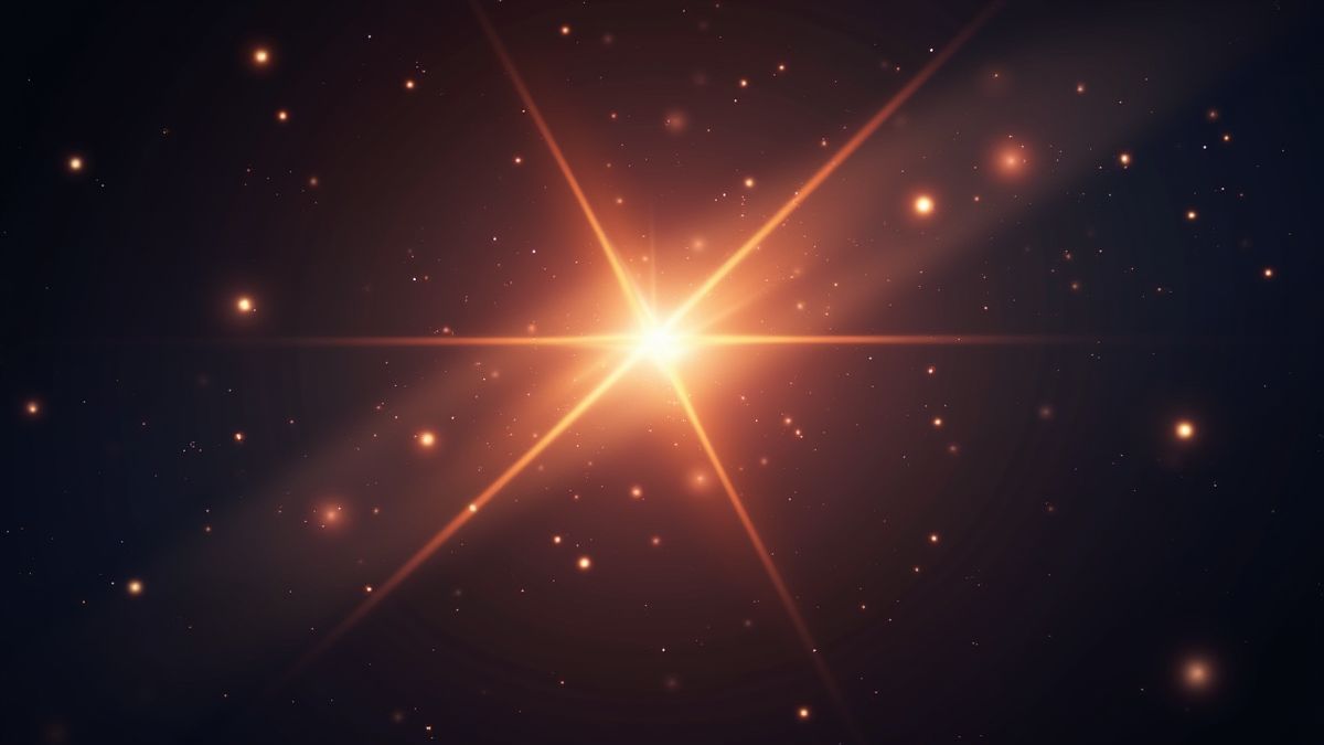 Símbolo Scatter brilhante com luz celestial.