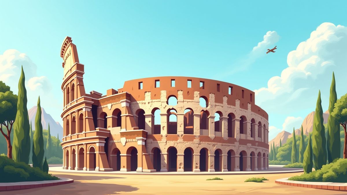 El Coliseo bajo un cielo soleado.