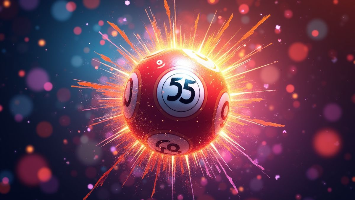 Explosión de colores celebrando una victoria en bingo con confeti.