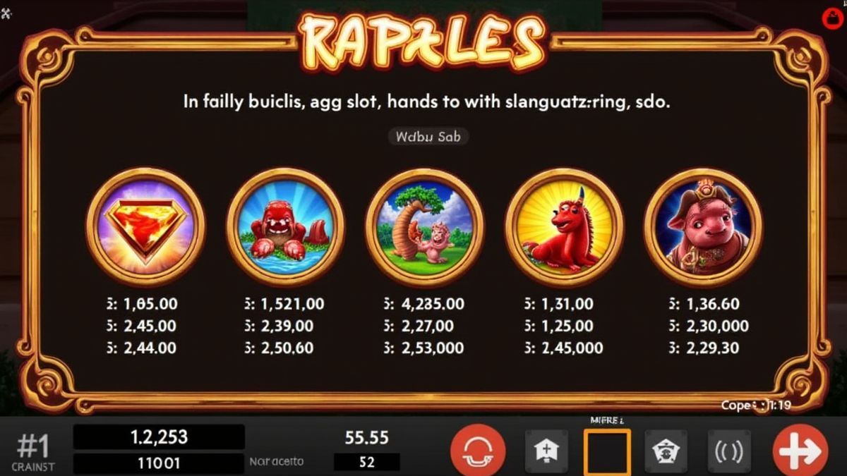 Interfaz de máquina tragamonedas sencilla con elementos de diseño retro.