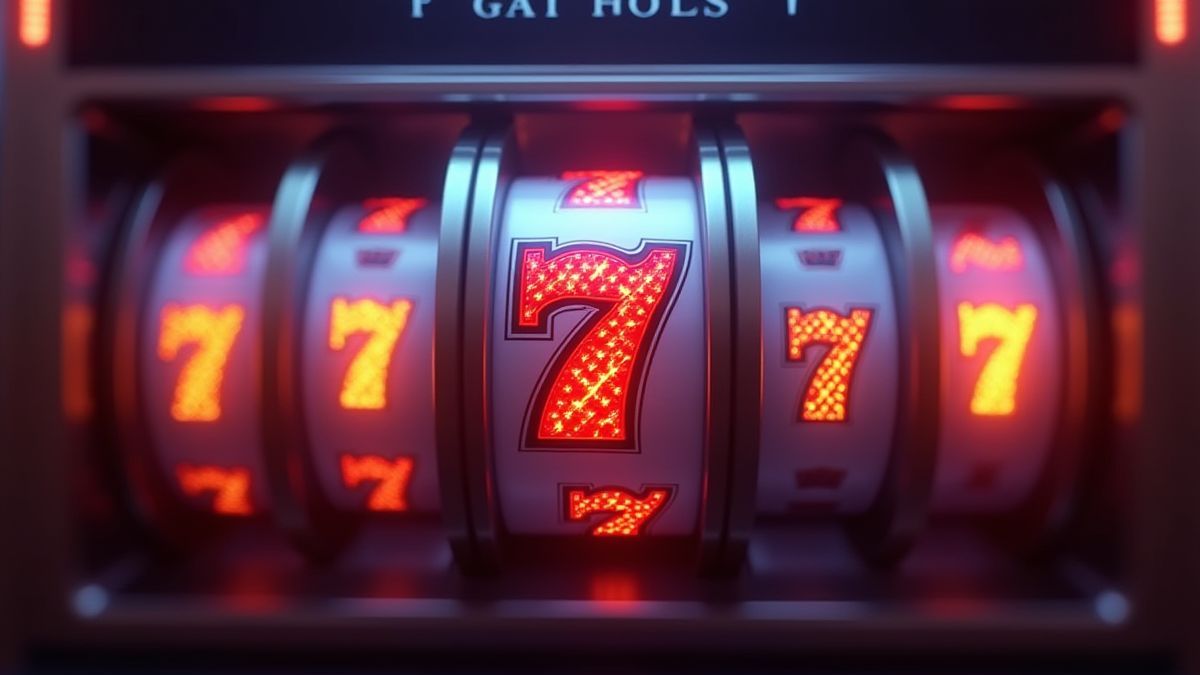 Rouleaux tournants avec des symboles brillants sur une machine à sous.
