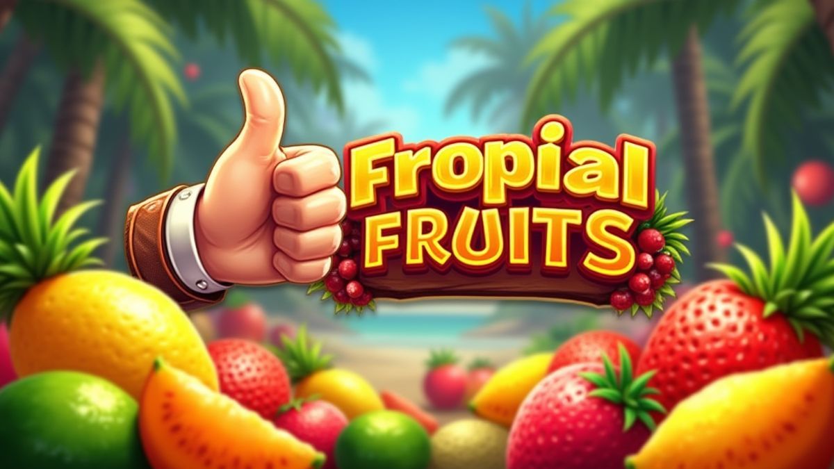 Fruits tropicaux avec icône de pouce levé
