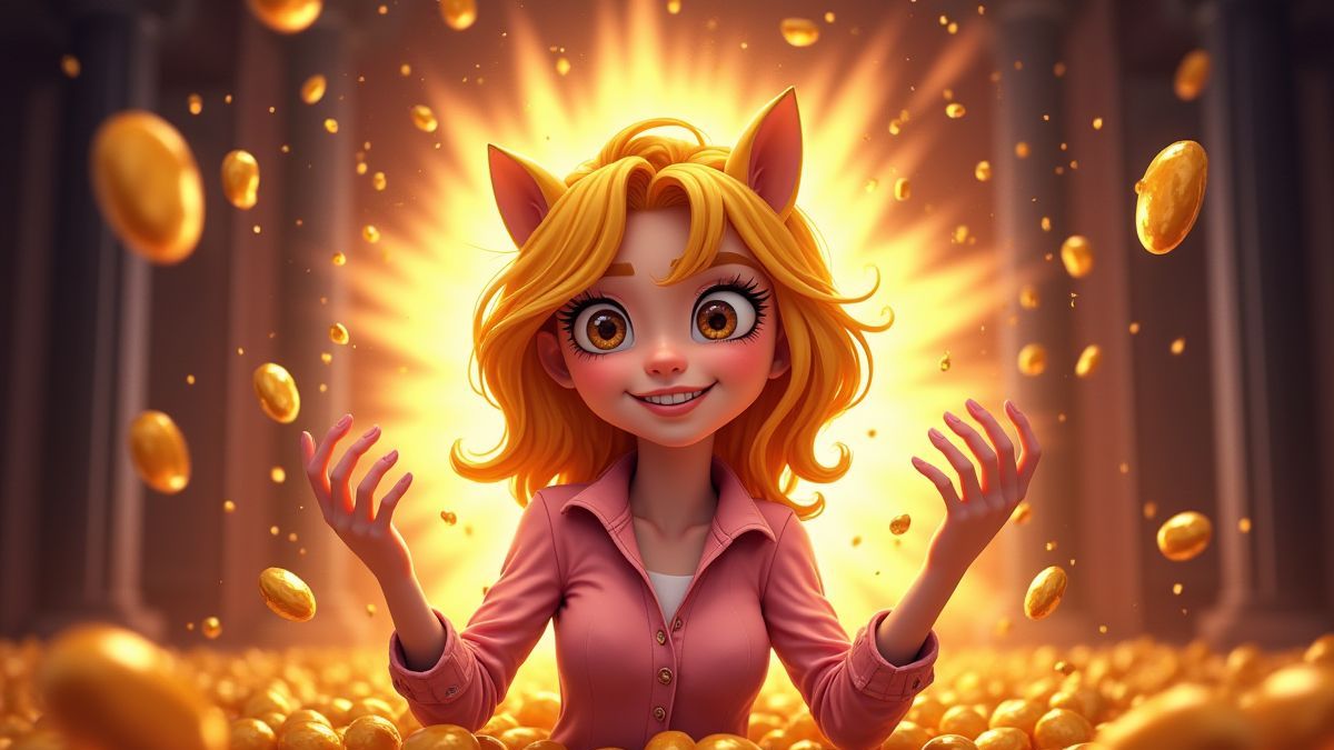 Image d'une fille blonde animée s'étendant sur les rouleaux.