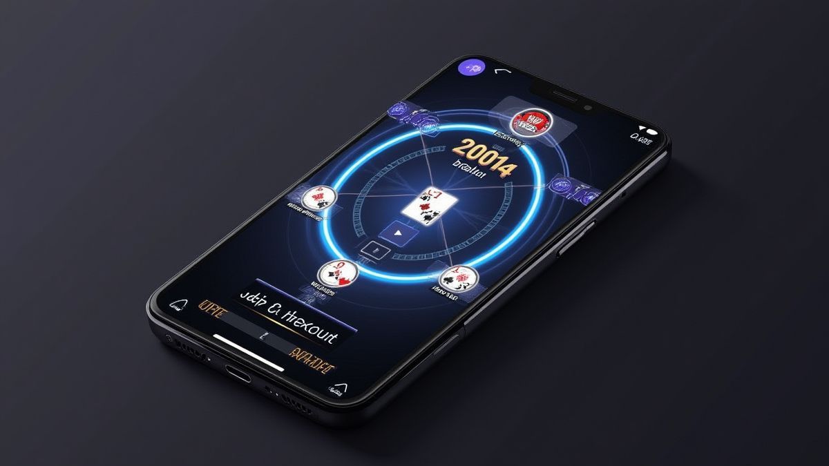 Modern blackjack interface on a mobile device