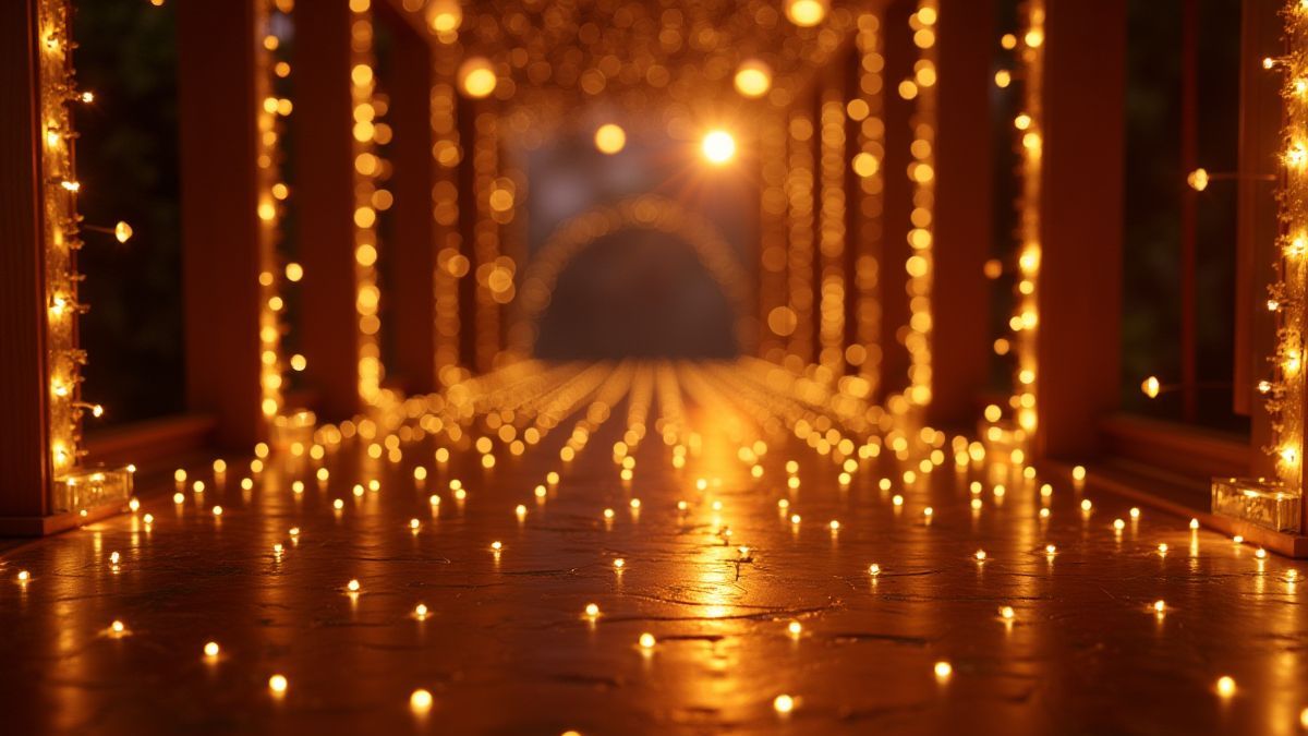 Scène geïnspireerd op Hollywood met luxueuze elementen.