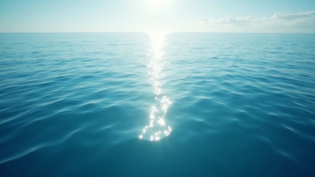 Ocean surface with sunlight entering the water.