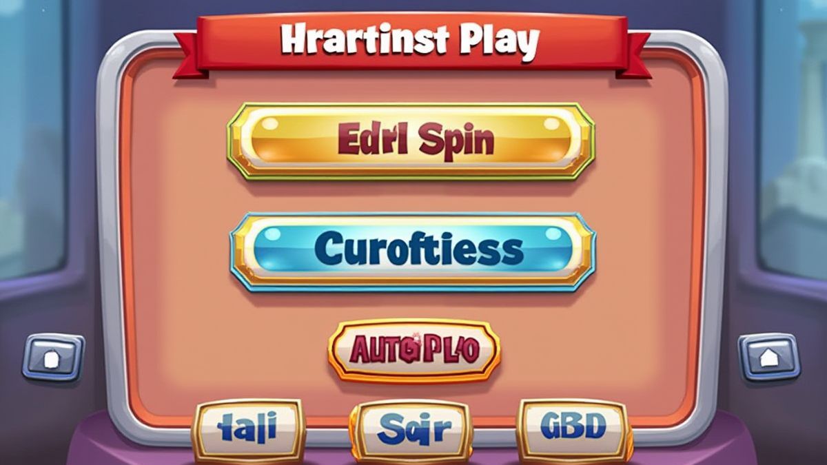 Game interface with spin and turbo buttons.