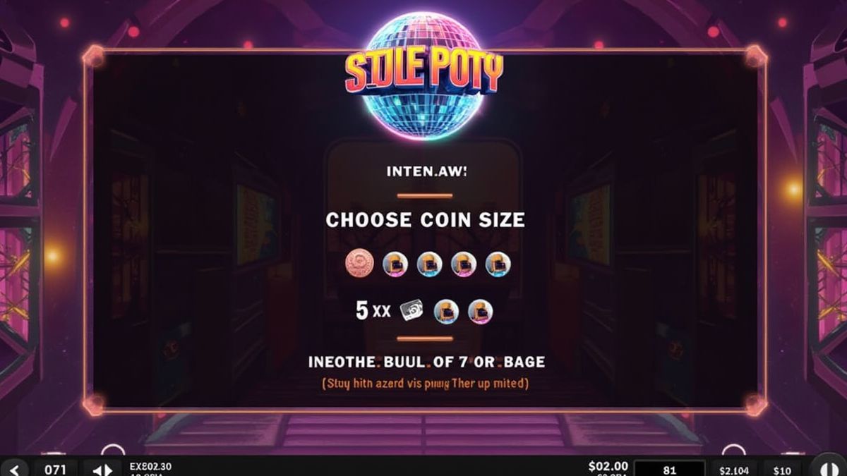 Jogador ajustando configuração de aposta em um fundo disco.