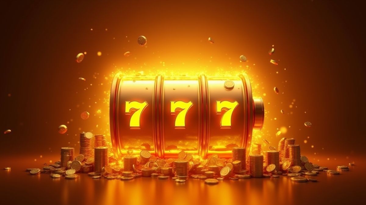 Glanzende symbolen die zich uitbreiden over een gouden gokkast.