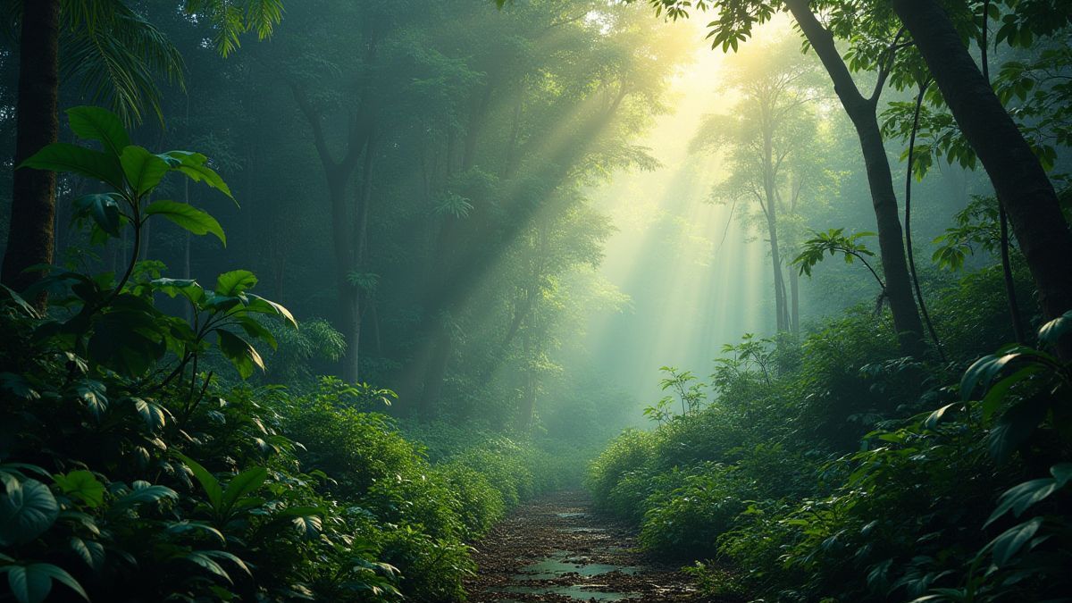 O contraste entre a beleza e os desafios da selva.