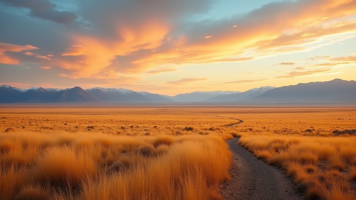 Panoramic view of the American prairies.