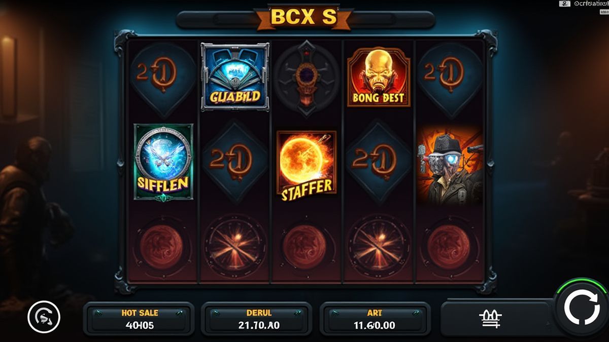 Interface do jogo de slot com temática de espionagem.