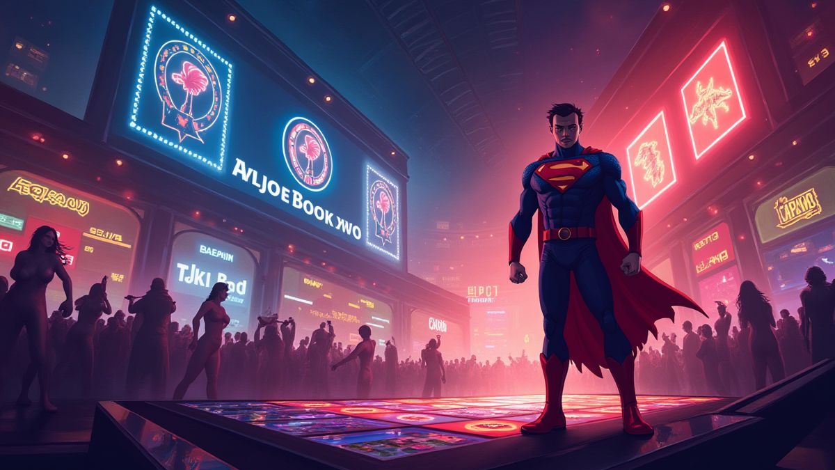 Casino-instelling met superheld-thema.