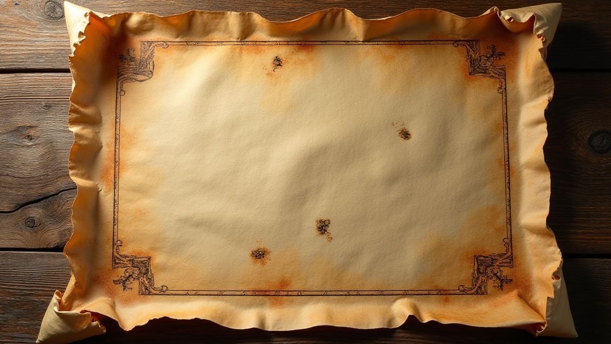 Un mapa pirata con puntos marcados para encontrar tesoros sobre una mesa de madera.