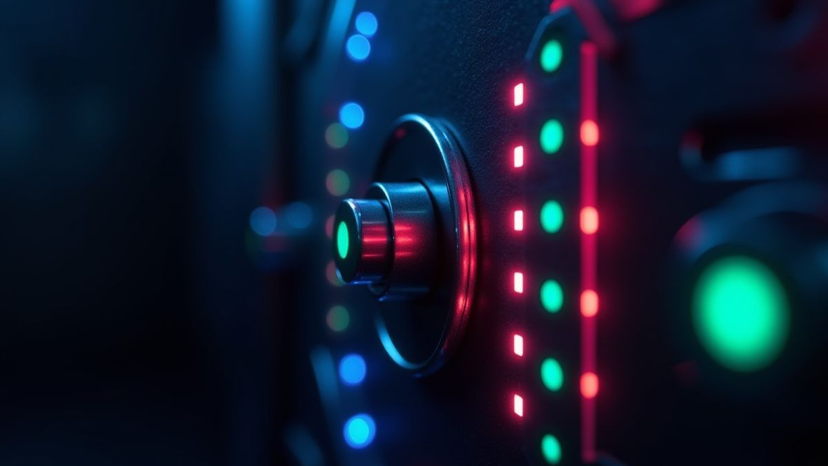 Teclado de bóveda de colores brillantes.