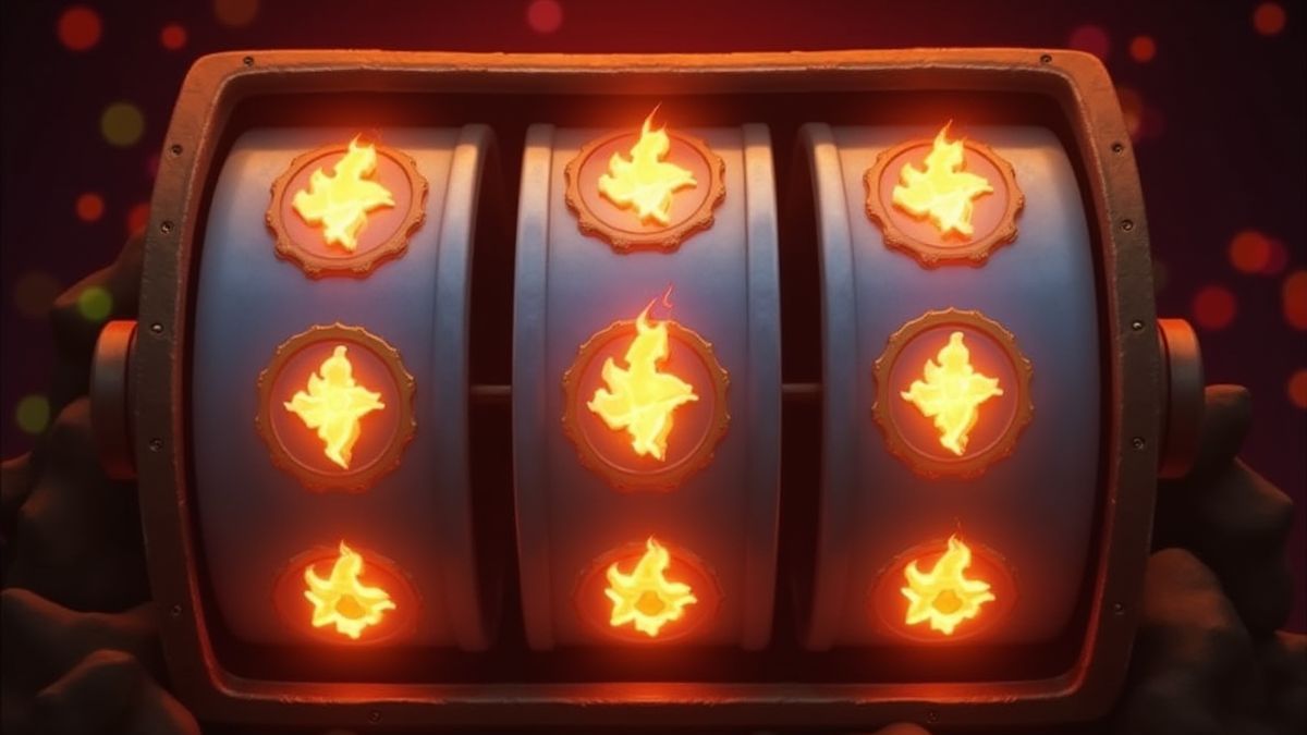 Símbolos scatter brillando en los carretes de la tragamonedas.