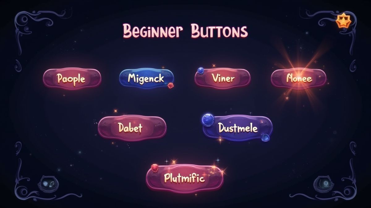 Vriendelijke interface met magische knoppen en een eenvoudig ontwerp.