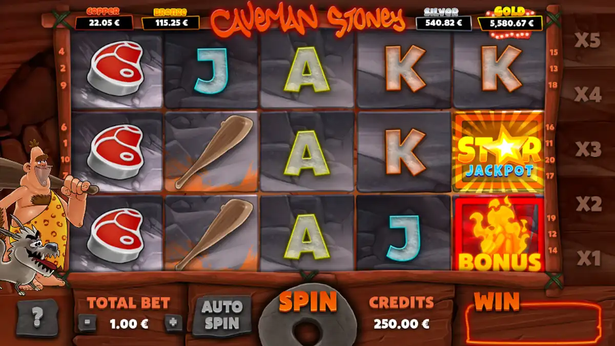 Juego base de Caveman Stoney