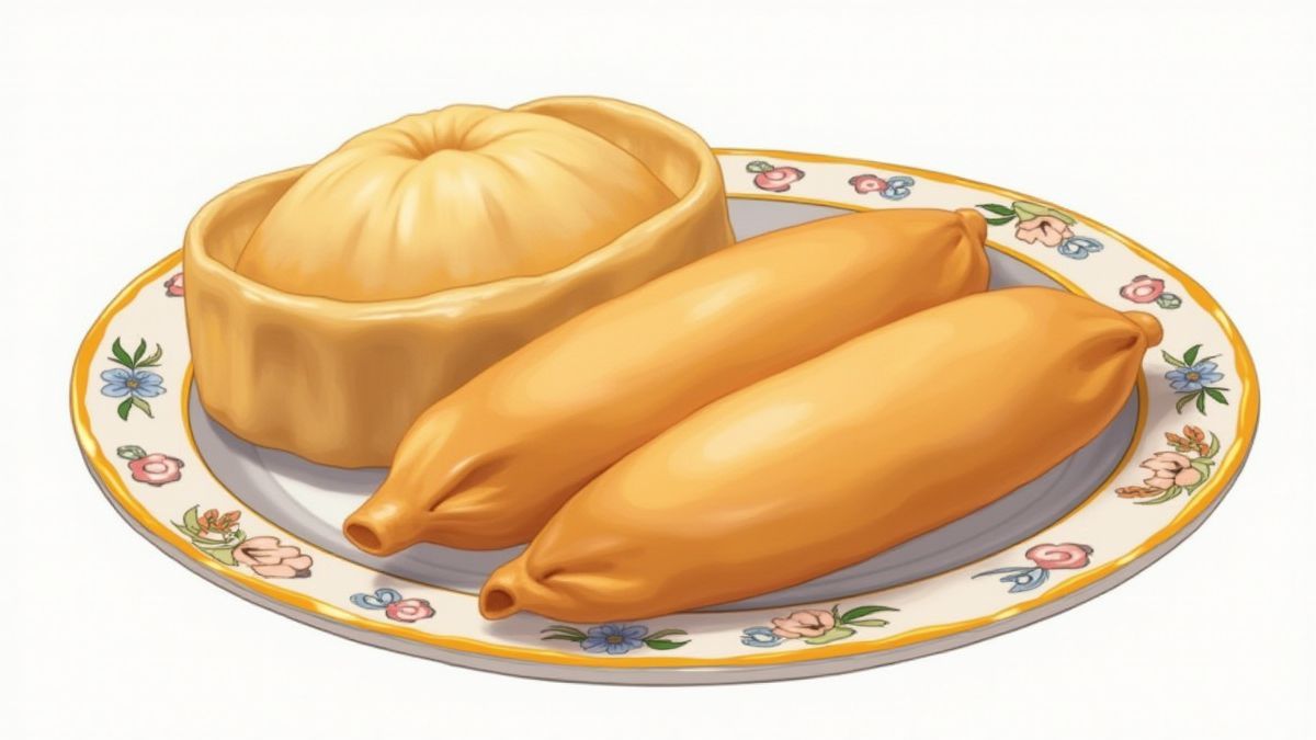 Traditionelle chinesische Gerichte wie Dumplings und Frühlingsrollen.