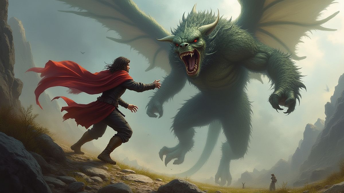 Heróis lutando contra monstros em Cloud Quest.