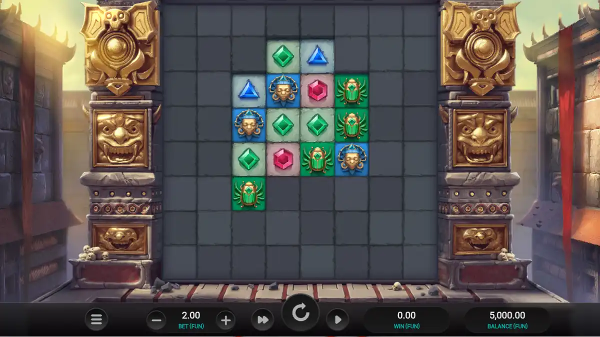 Cluster Tumble Dream Drop Slot base game screen