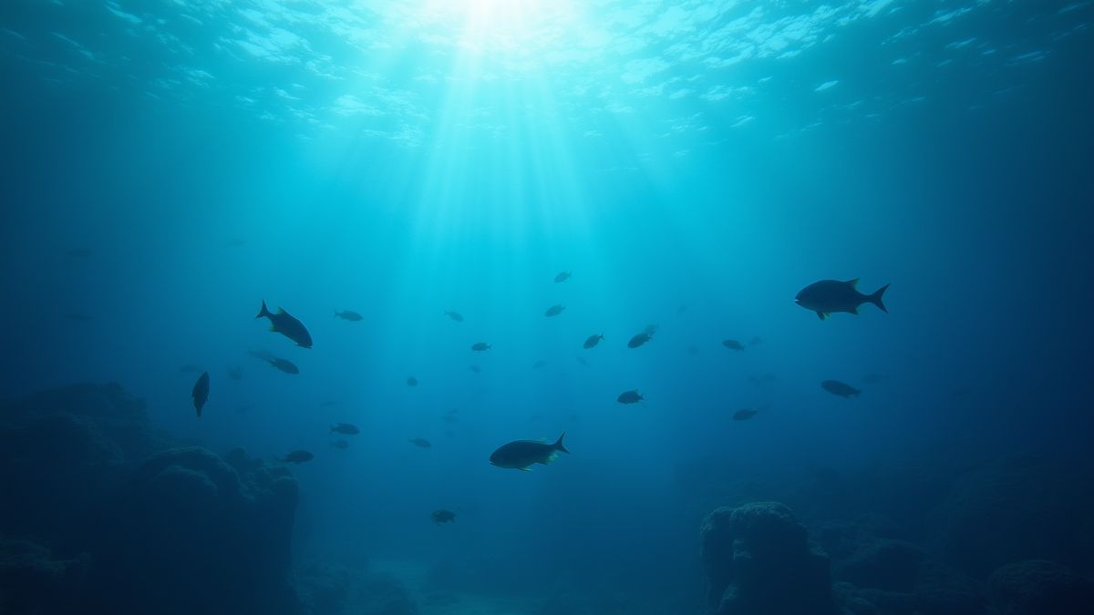 Ontspannende onderwater scène met vissen die vredig zwemmen