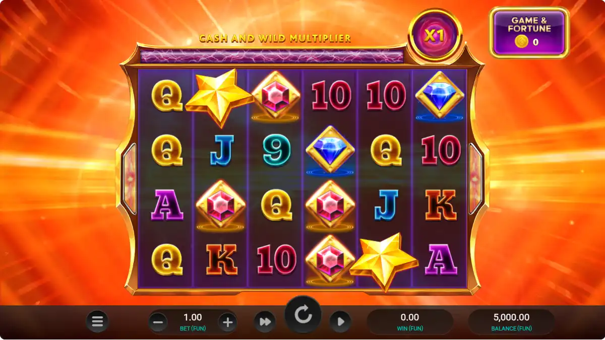 Écran du jeu de base de Cosmic Rush Dream Drop