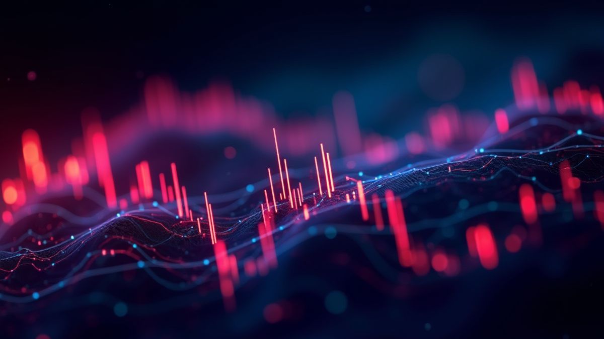 Futuristic multiplier graph in neon colors.