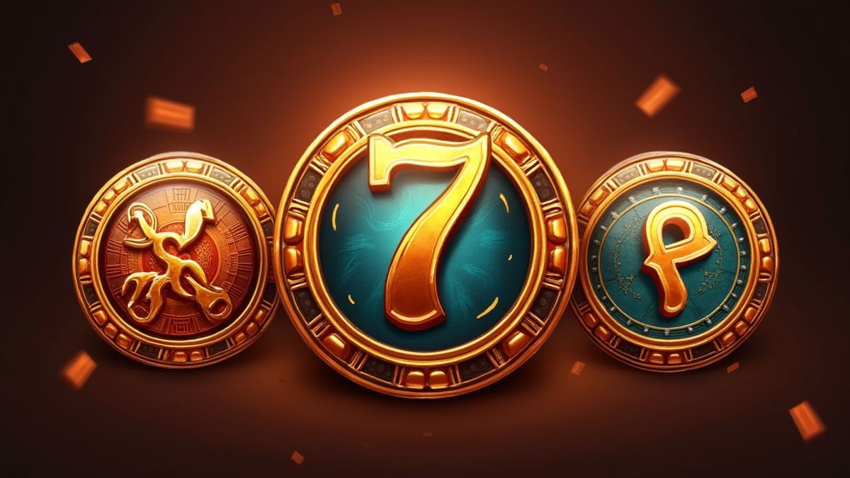 Knöpfe eines Spielautomaten mit ägyptischen Designs.
