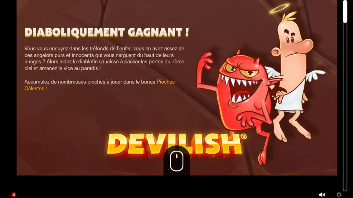 Interface de Devilish Dice présentant la configuration initiale du jeu.