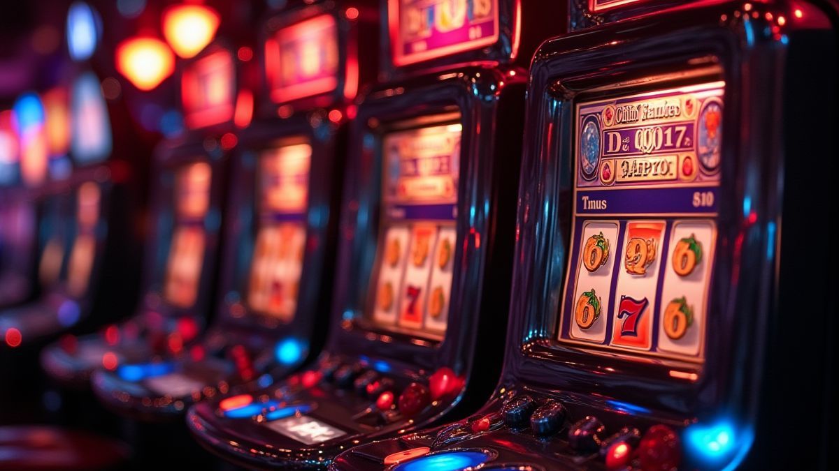 Retro-Spielautomat mit Diamanten-Thema