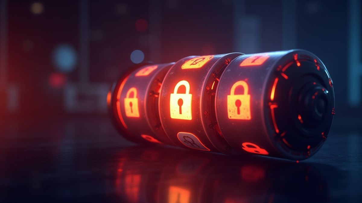 A glowing lock symbol on the reels of a slot machine.