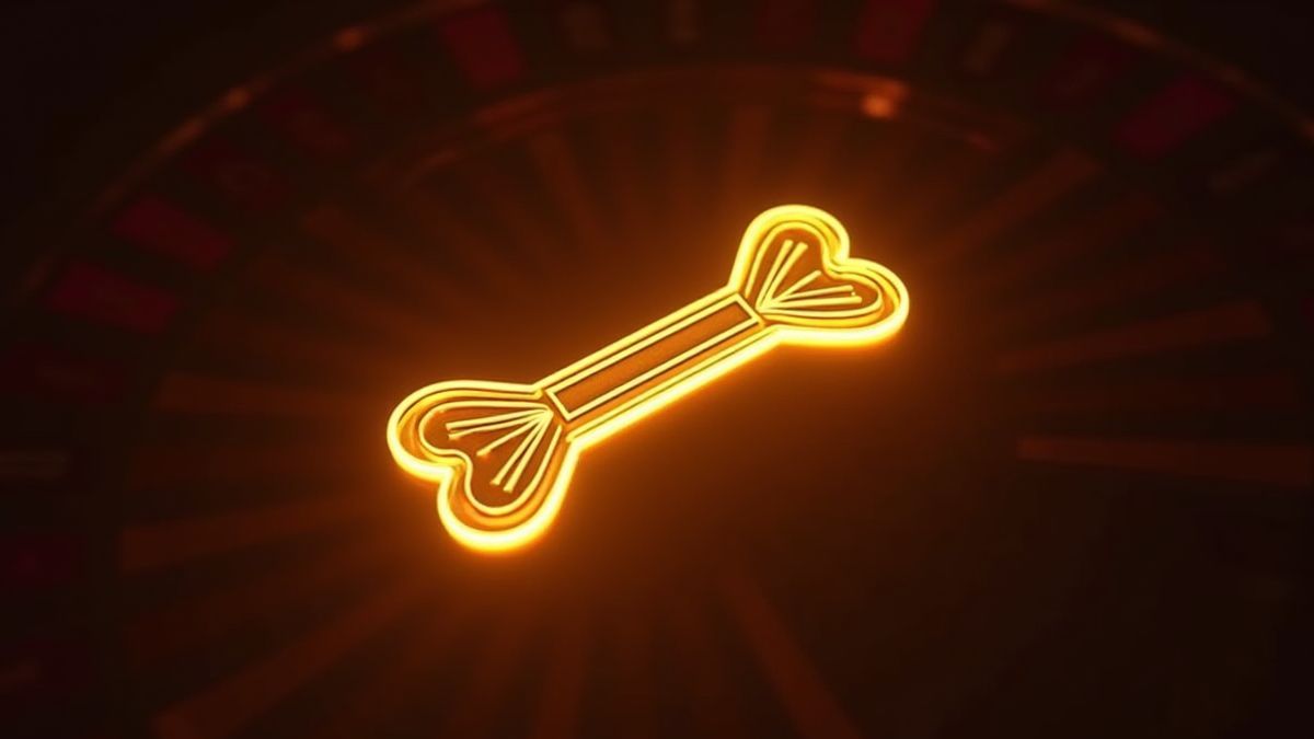 Gouden bot-symbool dat schittert op een gelukswiel.
