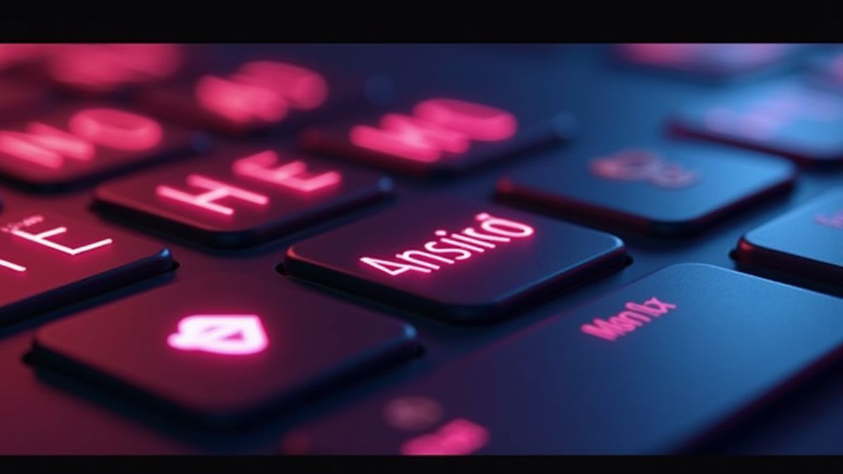 Moderne casino-interface met glanzende neonknoppen.