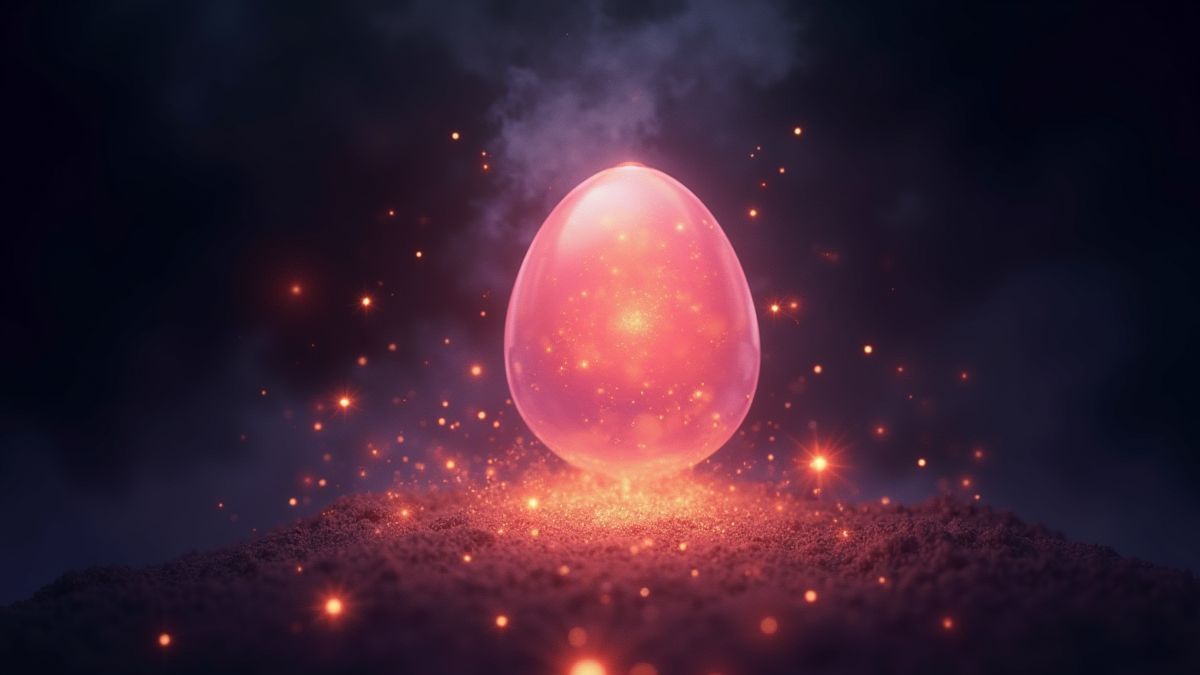 Perle magique brillant avec une aura mystique et des étincelles.